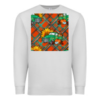 Dove Grey fall truck seamless pattern Premium Sweatshirt - BundleAndBundleShop
