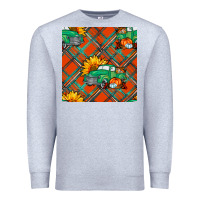Heather Grey fall truck seamless pattern Premium Sweatshirt - BundleAndBundleShop