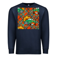 Navy fall truck seamless pattern Premium Sweatshirt - BundleAndBundleShop