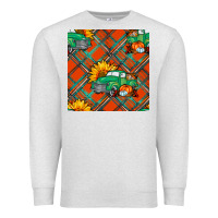 Oatmeal Heather fall truck seamless pattern Premium Sweatshirt - BundleAndBundleShop