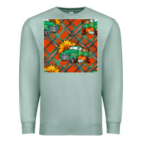 Seafoam fall truck seamless pattern Premium Sweatshirt - BundleAndBundleShop