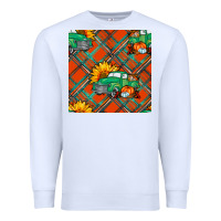 White fall truck seamless pattern Premium Sweatshirt - BundleAndBundleShop