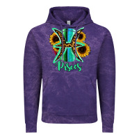 Cloud Purple Pisces Zodiac Sign Sunflower Leopard Serape Vintage Hoodie - RanaPortraitStore