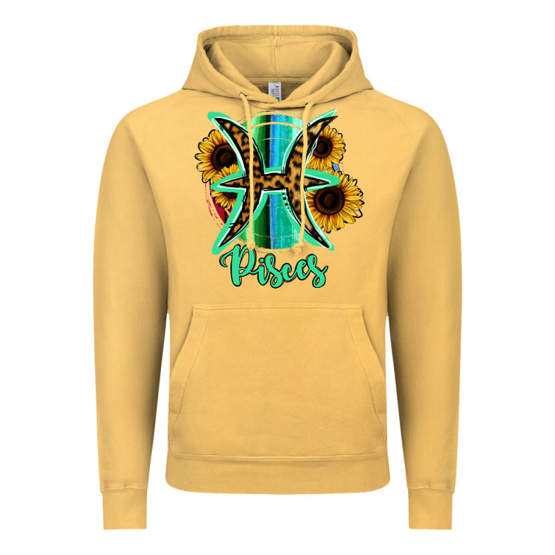 Pisces Zodiac Sign Sunflower Leopard Serape Vintage Hoodie by RanaPortraitStore | Teevron