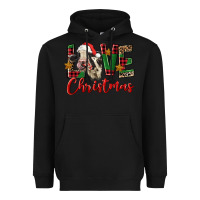 Black love christmas holstein heifer Heavyweight Hoodie - FaDigitalArtStudio