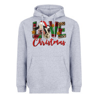 Heather Grey love christmas holstein heifer Heavyweight Hoodie - FaDigitalArtStudio