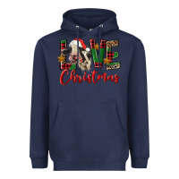 Navy love christmas holstein heifer Heavyweight Hoodie - FaDigitalArtStudio
