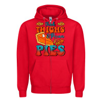 Red Thick Thighs&Pecan Pies Zipper Hoodie - FaDigitalArtStudio