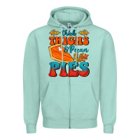 Seafoam Thick Thighs&Pecan Pies Zipper Hoodie - FaDigitalArtStudio