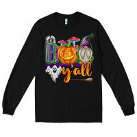 Black Boo Y'all Long Sleeve Tee - texasbilliewilder