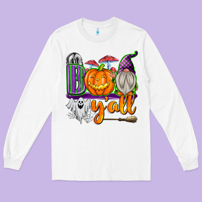 Boo Y'all Long Sleeve Tee Designed By Texasbilliewilder