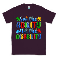 Plum see the ability not the disability Classic Tee - Artiststas