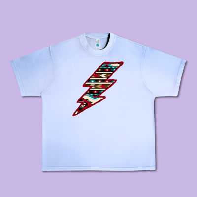 Western Aztec Pattern Lightning Urban Heavy Tee Designed By Bettercallsaul