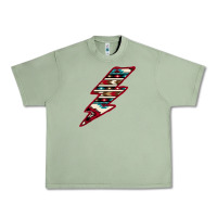 Oil Green Western Aztec Pattern Lightning Urban Heavy Tee - Bettercallsaul