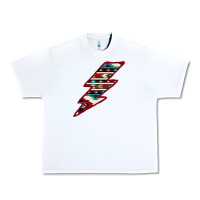 White Western Aztec Pattern Lightning Urban Heavy Tee - Bettercallsaul
