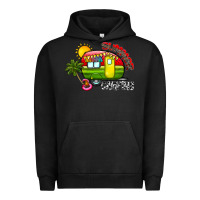 Pigment Black summer camping Urban Hoodie - CowhideDigitalArt