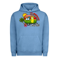 Pigment Pebble Blue summer camping Urban Hoodie - CowhideDigitalArt