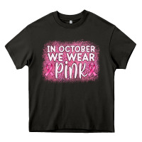 Asphalt in october we wear pink leopard glitter Heavy Core Tee - AdoDesignShop