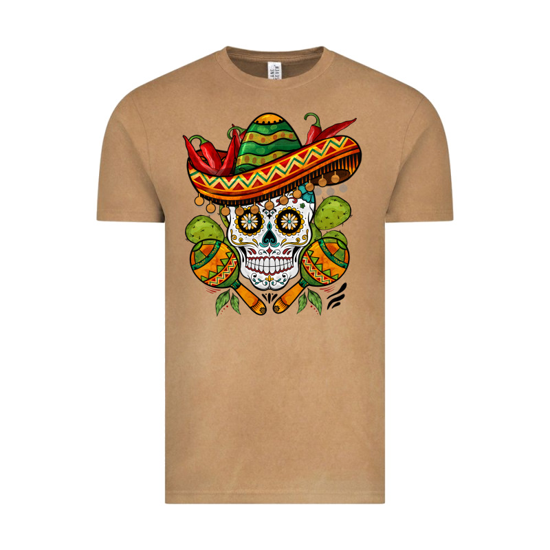 Sombrero Skull Vintage Tee by BarkalooDesign | Teevron