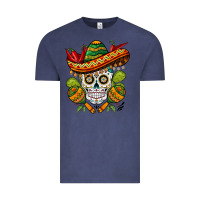Vintage Denim sombrero skull Vintage Tee - BarkalooDesign