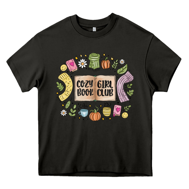 Cozy Book Girl Club Heavy Core Tee by MaliasSmallBusiness | Teevron