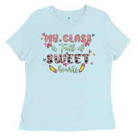 Baby Blue my class is full of sweet hearts Ladies Tee - MaliasSmallBusiness