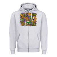 Heather Grey mardi gras plaid purple glitter background Zipper Hoodie - FaDigitalArtStudio