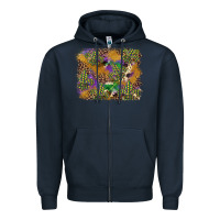 Navy mardi gras plaid purple glitter background Zipper Hoodie - FaDigitalArtStudio
