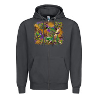 Smoke mardi gras plaid purple glitter background Zipper Hoodie - FaDigitalArtStudio