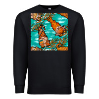 Black fall gnomes seamless pattern Premium Sweatshirt - BundleAndBundleShop