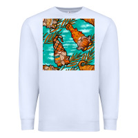 White fall gnomes seamless pattern Premium Sweatshirt - BundleAndBundleShop