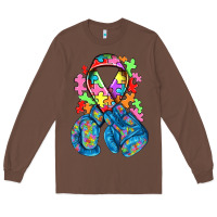 Chestnut autism awareness with boxing gloves Long Sleeve Tee - NancyCooperArtShop