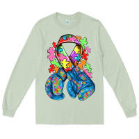 Matcha autism awareness with boxing gloves Long Sleeve Tee - NancyCooperArtShop