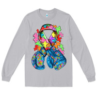 Moon Dust autism awareness with boxing gloves Long Sleeve Tee - NancyCooperArtShop
