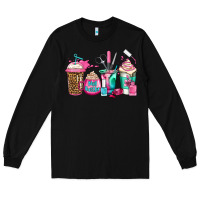 Black nail hustler coffee cups Long Sleeve Tee - Jasminsmagicworld