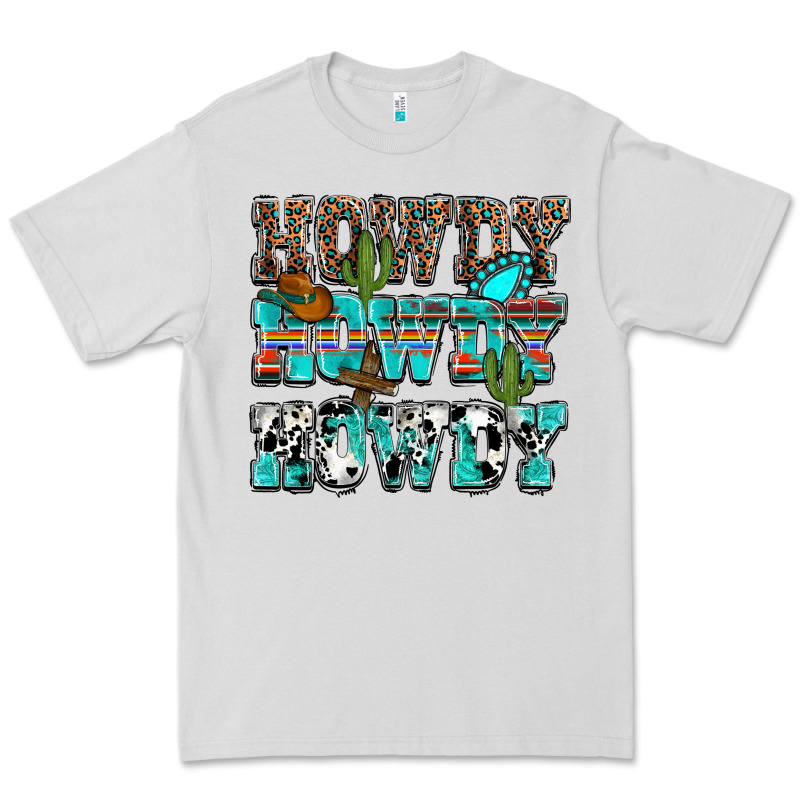 Western Howdy Howdy Howdy Premium Tee by NancyCooperArtShop | Teevron