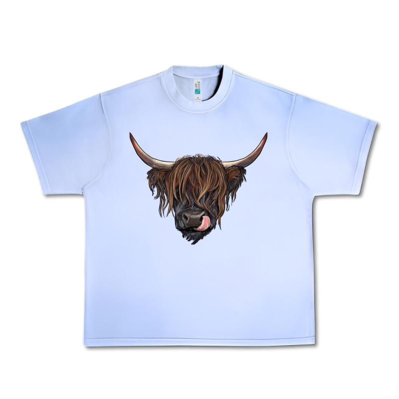 Black Highland Cow Urban Heavy Tee by RanaPortraitStore | Teevron