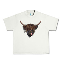 Pistachio black highland cow Urban Heavy Tee - RanaPortraitStore