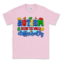 Bubblegum Pink autism seeing the world differently Classic Tee - Artiststas