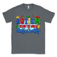 Charcoal Heather autism seeing the world differently Classic Tee - Artiststas