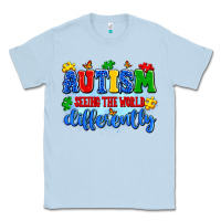 Dusty Blue autism seeing the world differently Classic Tee - Artiststas