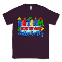 Plum autism seeing the world differently Classic Tee - Artiststas