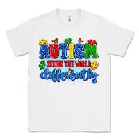 White autism seeing the world differently Classic Tee - Artiststas