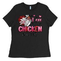 Black i see you chicken out Ladies Tee - MaliasSmallBusiness