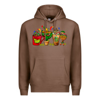 Chestnut Mexico Coffee Cups With Cactus Sombrero And Maraca Premium Hoodie - FaDigitalArtStudio
