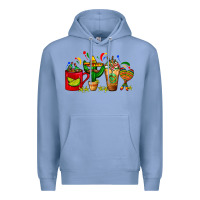 Colony Blue Mexico Coffee Cups With Cactus Sombrero And Maraca Premium Hoodie - FaDigitalArtStudio