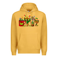 Mustard Mexico Coffee Cups With Cactus Sombrero And Maraca Premium Hoodie - FaDigitalArtStudio