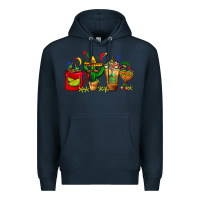 Navy Mexico Coffee Cups With Cactus Sombrero And Maraca Premium Hoodie - FaDigitalArtStudio