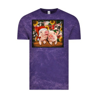 Cloud Purple Christmas pigs tumbler Vintage Tee - Jasminsmagicworld