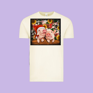 Christmas Pigs Tumbler Vintage Tee Designed By Jasminsmagicworld